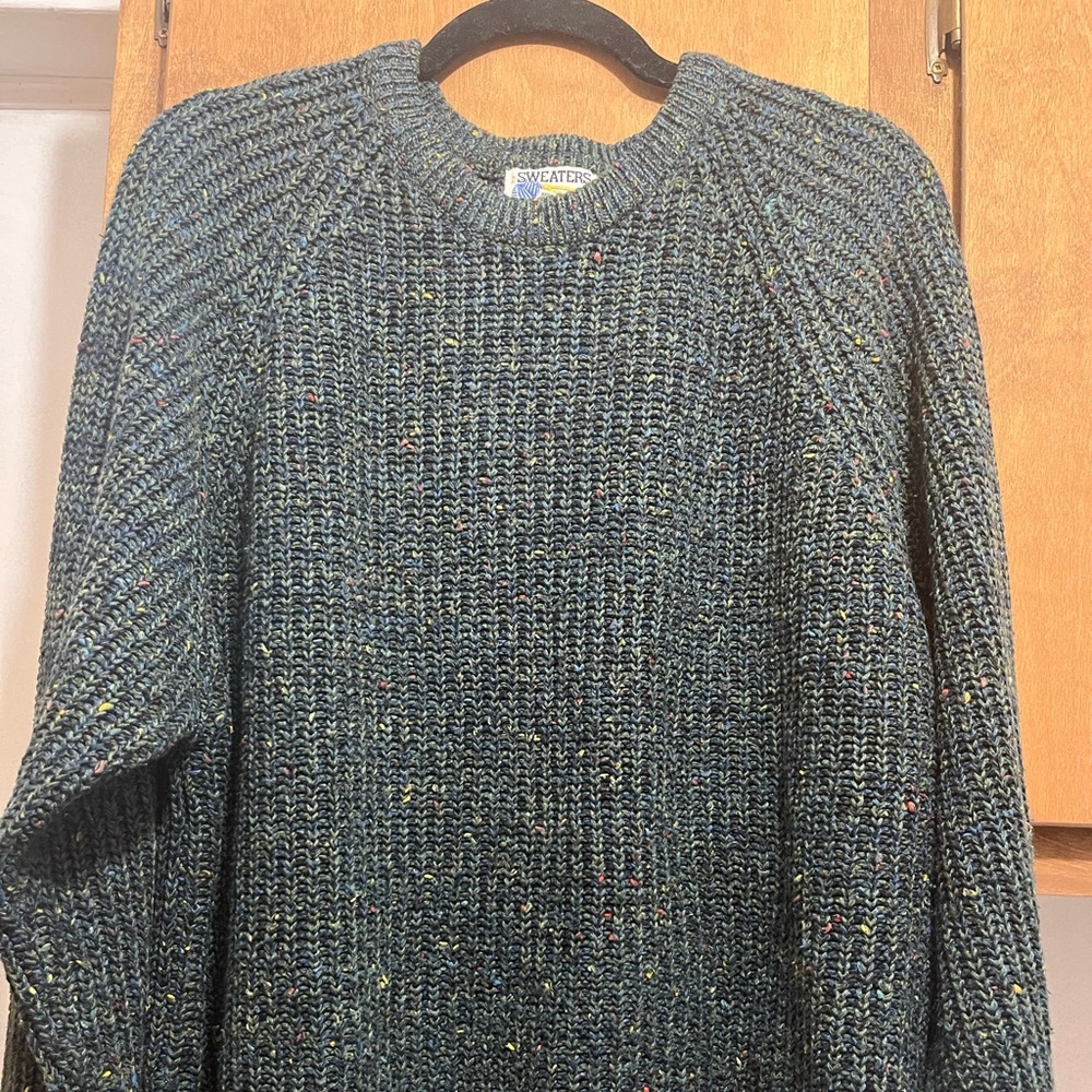 Vintage 80s Womens Chunky Knit Grandma Sweater